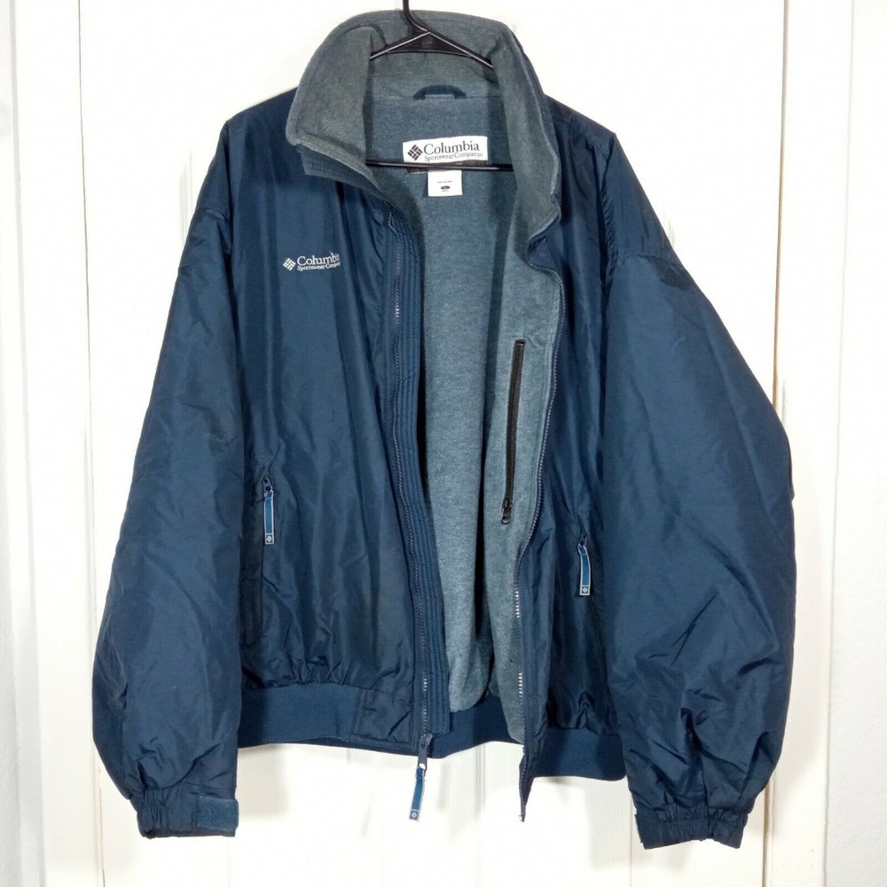 Columbia Insulated Winter Jacket Large Blue Men's L winter snow rain jacket